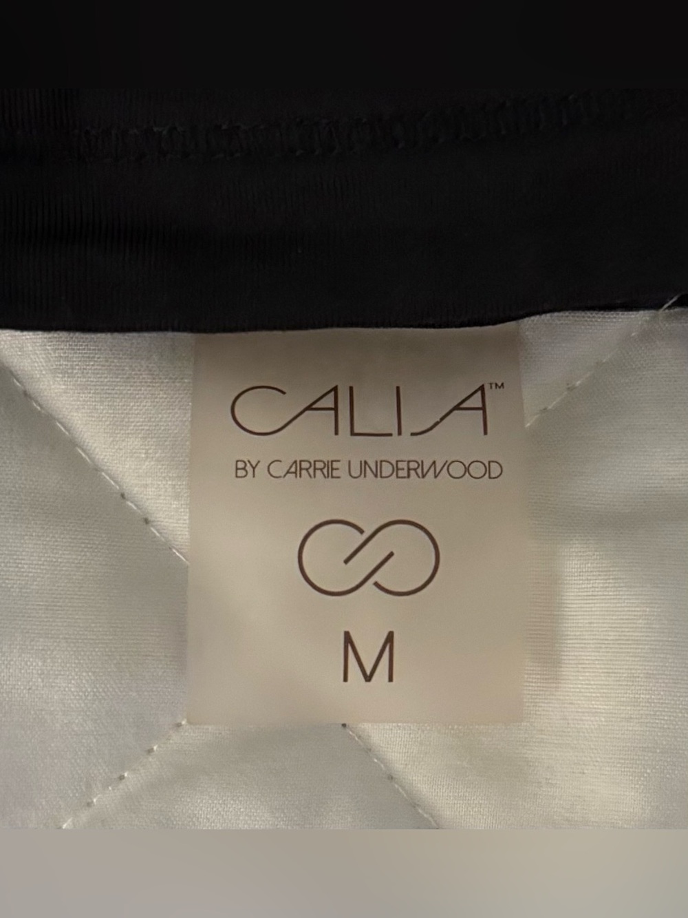 Calia by Carrie Underwood Women’s Black Shirt Medium Cinch Sides Logo Mint - Picture 7 of 8